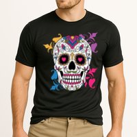 Candy Floral Graphic Skull Design Performance Shirt