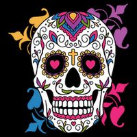 Candy Floral Graphic Skull Design Performance Shirt