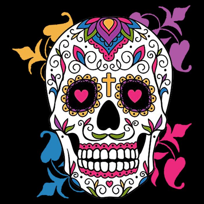 Candy Floral Graphic Skull Design Performance Shirt