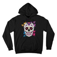 Candy Floral Graphic Skull Design Hoodie