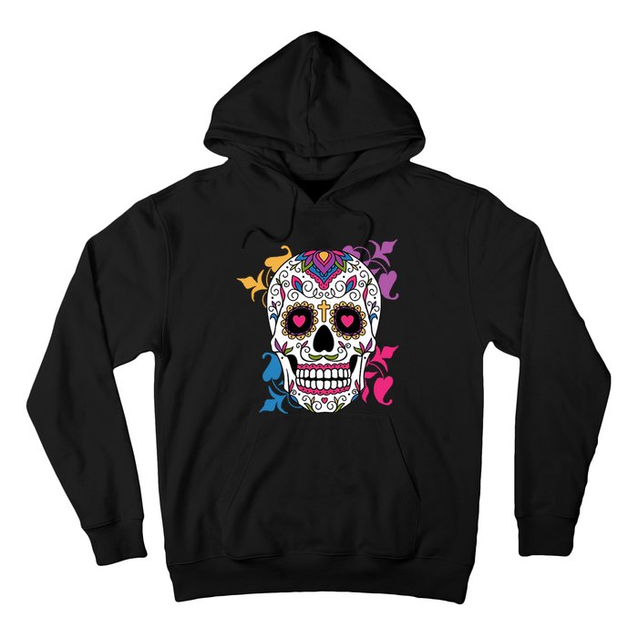 Candy Floral Graphic Skull Design Hoodie