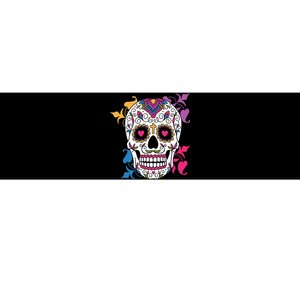 Candy Floral Graphic Skull Design Bumper Sticker