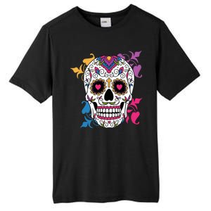 Candy Floral Graphic Skull Design Tall Fusion ChromaSoft Performance T-Shirt