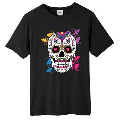 Candy Floral Graphic Skull Design Tall Fusion ChromaSoft Performance T-Shirt