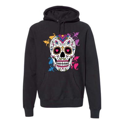 Candy Floral Graphic Skull Design Premium Hoodie