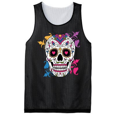 Candy Floral Graphic Skull Design Mesh Reversible Basketball Jersey Tank