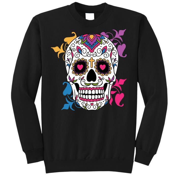 Candy Floral Graphic Skull Design Tall Sweatshirt