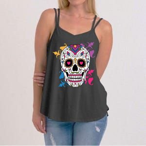 Candy Floral Graphic Skull Design Women's Strappy Tank