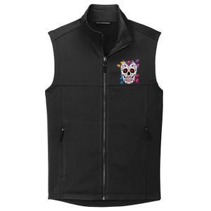 Candy Floral Graphic Skull Design Collective Smooth Fleece Vest