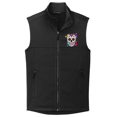 Candy Floral Graphic Skull Design Collective Smooth Fleece Vest