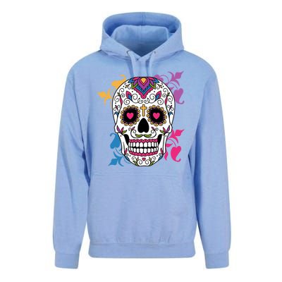 Candy Floral Graphic Skull Design Unisex Surf Hoodie