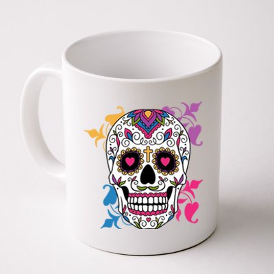 Candy Floral Graphic Skull Design Coffee Mug