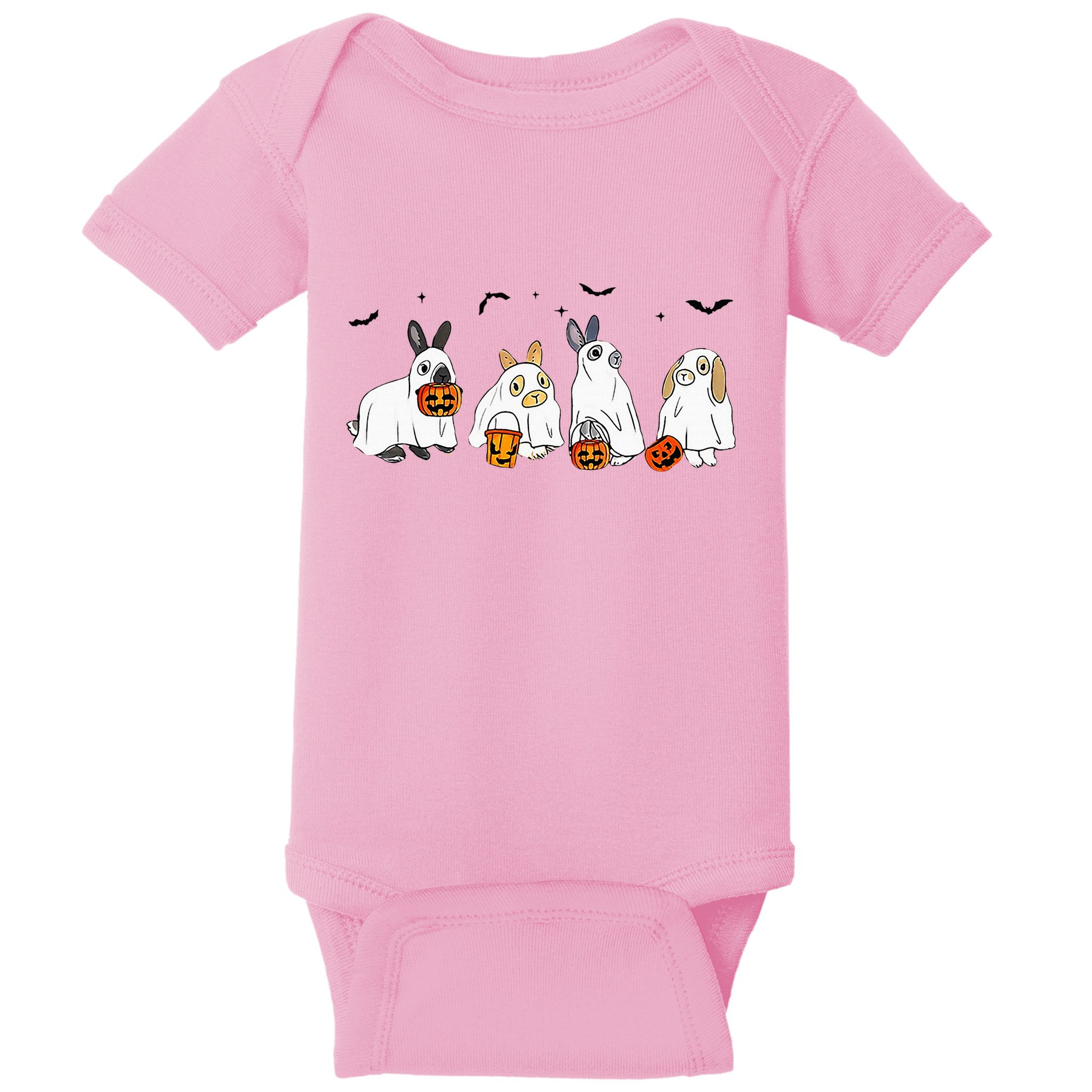 Cute Fall Ghost Bunny Rabbit Halloween Costume Spooky Season Baby Bodysuit