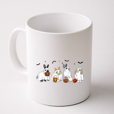 Cute Fall Ghost Bunny Rabbit Halloween Costume Spooky Season Mug