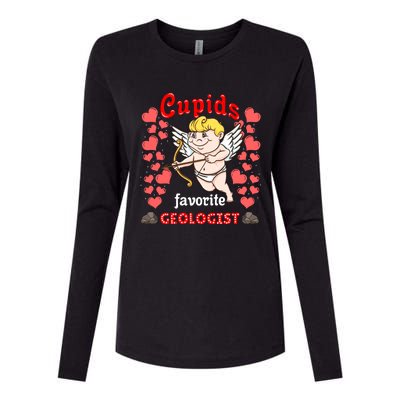 Cupids Favorite Geologist Valentines Day Gift Womens Cotton Relaxed Long Sleeve T-Shirt