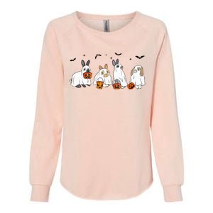 Cute Fall Ghost Bunny Rabbit Halloween Costume Spooky Season Womens California Wash Sweatshirt