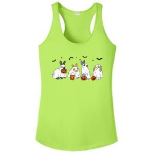 Cute Fall Ghost Bunny Rabbit Halloween Costume Spooky Season Ladies PosiCharge Competitor Racerback Tank