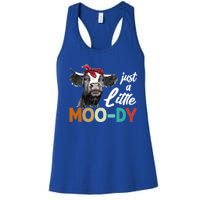 Cow Funny Gift Just A Little Moofunny Giftdy Funny Gift Cow's Lover Funny Gift F Women's Racerback Tank