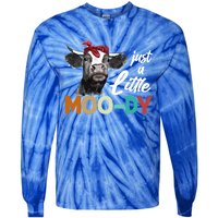 Cow Funny Gift Just A Little Moofunny Giftdy Funny Gift Cow's Lover Funny Gift F Tie-Dye Long Sleeve Shirt