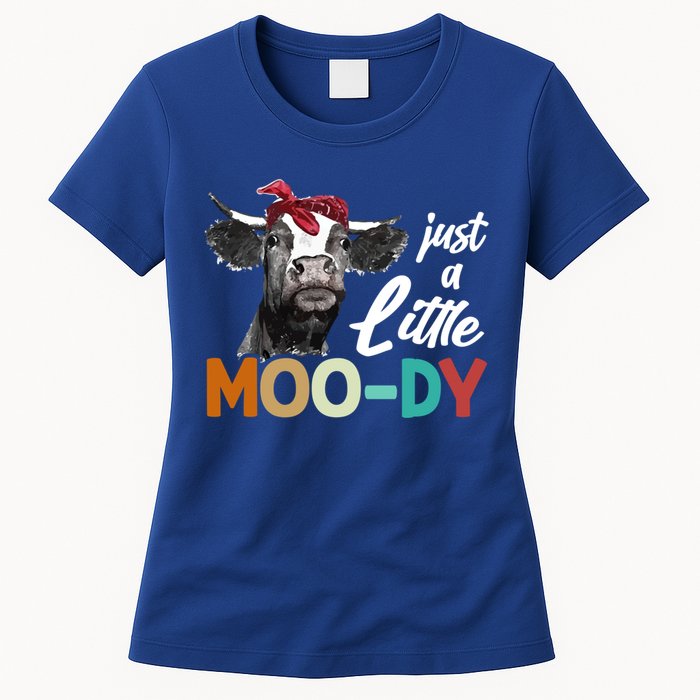 Cow Funny Gift Just A Little Moofunny Giftdy Funny Gift Cow's Lover Funny Gift F Women's T-Shirt