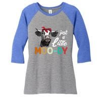 Cow Funny Gift Just A Little Moofunny Giftdy Funny Gift Cow's Lover Funny Gift F Women's Tri-Blend 3/4-Sleeve Raglan Shirt