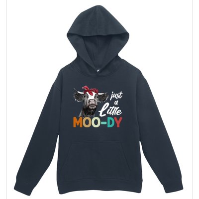 Cow Funny Gift Just A Little Moofunny Giftdy Funny Gift Cow's Lover Funny Gift F Urban Pullover Hoodie