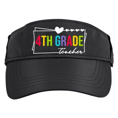 Cute Fourth Grade Teacher Heart For Teachers 4Th Grade Cool Gift Adult Drive Performance Visor