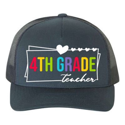 Cute Fourth Grade Teacher Heart For Teachers 4Th Grade Cool Gift Yupoong Adult 5-Panel Trucker Hat