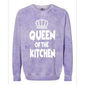 Cooking Funny Gift Queen Of The Kitchen Chef Cook Gift Colorblast Crewneck Sweatshirt