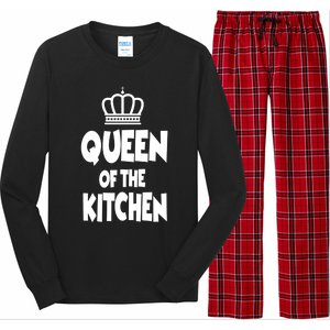 Cooking Funny Gift Queen Of The Kitchen Chef Cook Gift Long Sleeve Pajama Set