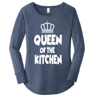 Cooking Funny Gift Queen Of The Kitchen Chef Cook Gift Women's Perfect Tri Tunic Long Sleeve Shirt