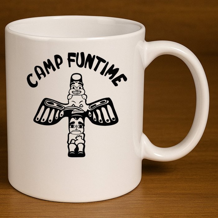 Camp Funtime Gift Punk Rock Retro Summer 11oz C Handle Ceramic Mug
