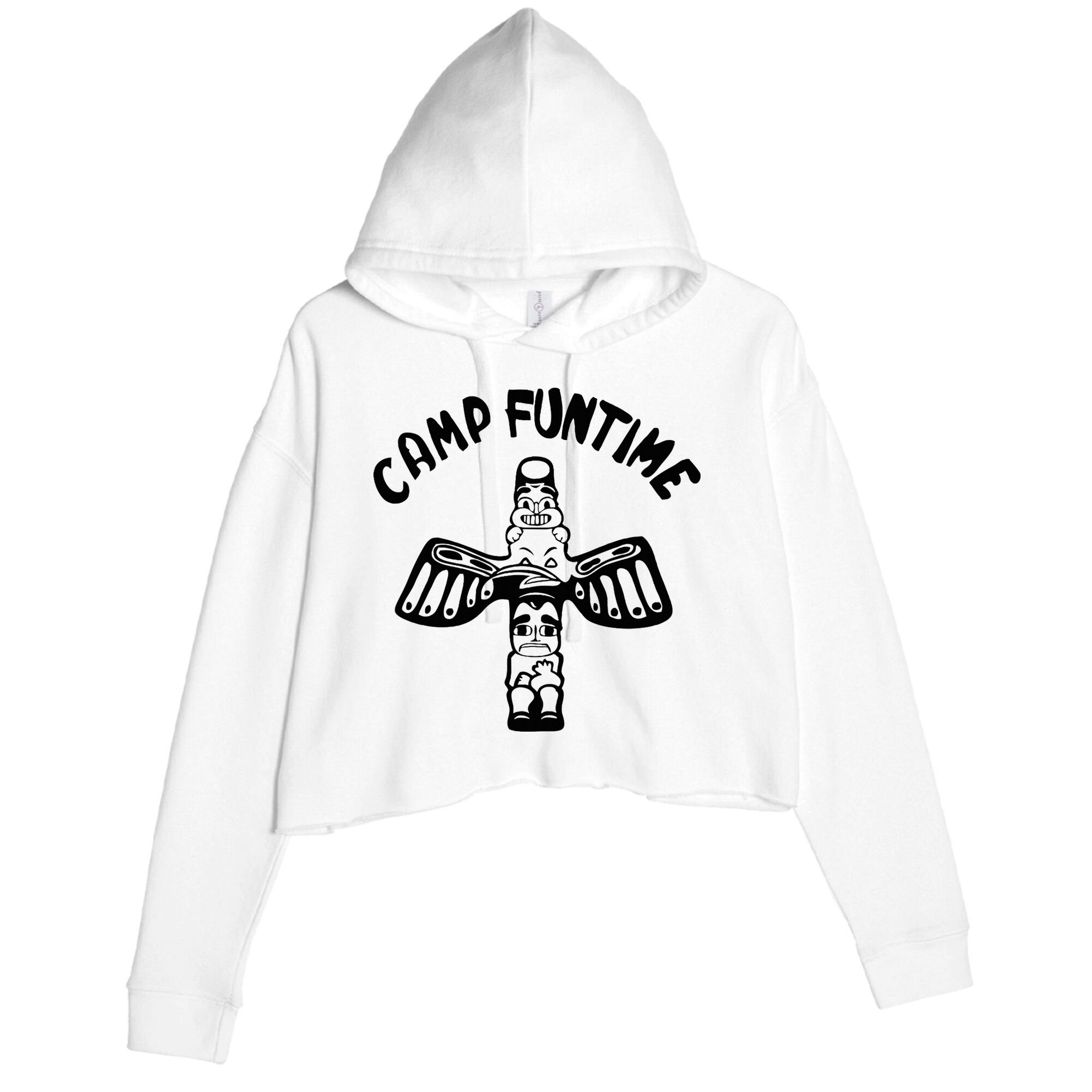 Camp Funtime Gift Punk Rock Retro Summer Crop Fleece Hoodie