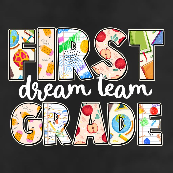 Cute First Grade Dream Team Back To School Adult Drive Performance Visor