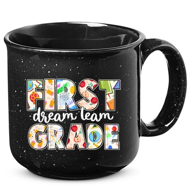 Cute First Grade Dream Team Back To School 15oz Campfire Ceramic Mug