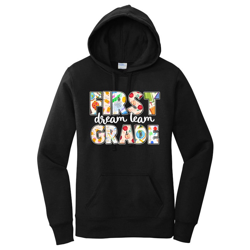 Cute First Grade Dream Team Back To School Women's Pullover Hoodie