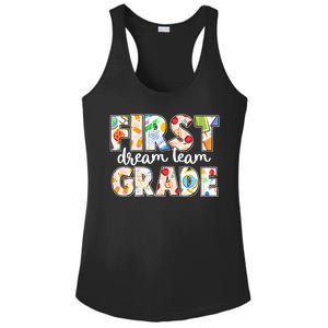 Cute First Grade Dream Team Back To School Ladies PosiCharge Competitor Racerback Tank