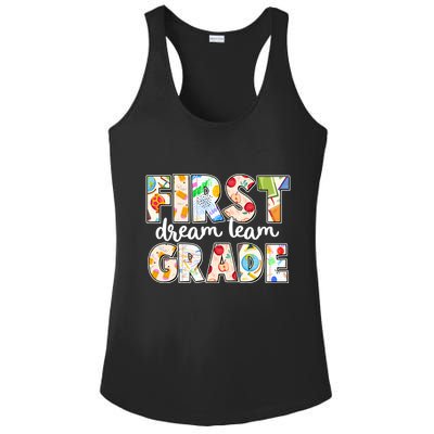 Cute First Grade Dream Team Back To School Ladies PosiCharge Competitor Racerback Tank