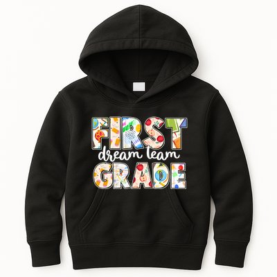 Cute First Grade Dream Team Back To School Kids Hoodie