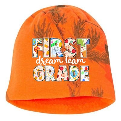 Cute First Grade Dream Team Back To School Kati - Camo Knit Beanie