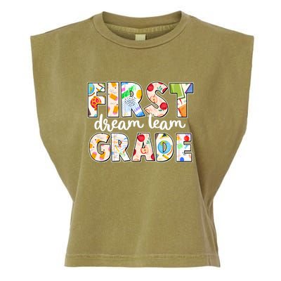 Cute First Grade Dream Team Back To School Garment-Dyed Women's Muscle Tee