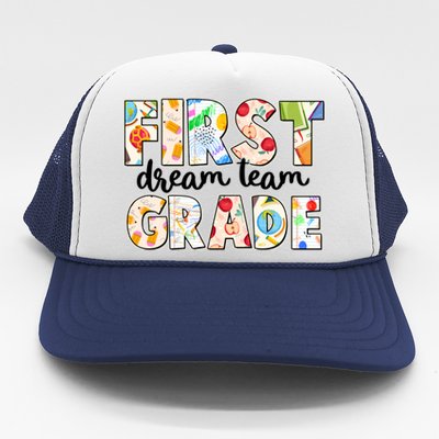 Cute First Grade Dream Team Back To School Trucker Hat