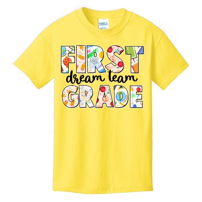 Cute First Grade Dream Team Back To School Kids T-Shirt