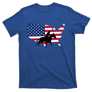 Cow Funny Gift Cool Western Cow Patriotic Us Flag Great Gift T-Shirt