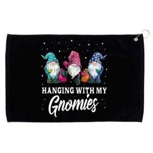 Christmas Funny Gift Hanging With My Gnomies Funny Garden Gnome Gift Grommeted Golf Towel