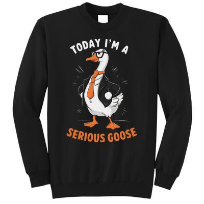 Cute Funny Goose Today IM A Serious Goose For Women Sweatshirt