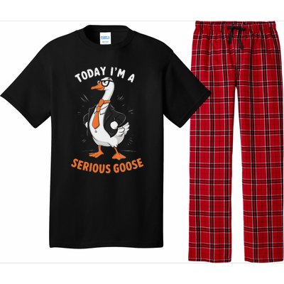 Cute Funny Goose Today IM A Serious Goose For Women Pajama Set