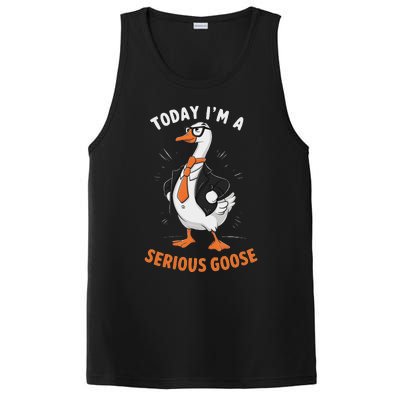 Cute Funny Goose Today IM A Serious Goose For Women PosiCharge Competitor Tank