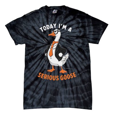 Cute Funny Goose Today IM A Serious Goose For Women Tie-Dye T-Shirt