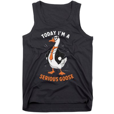 Cute Funny Goose Today IM A Serious Goose For Women Tank Top